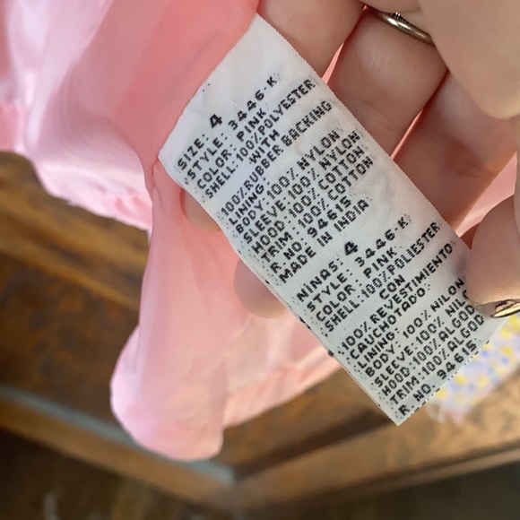 Vintage pink formal coat size 4 rose buttons trench coat style shimmer jacket - Picture 9 of 10